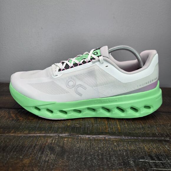 NEW ON Cloudsurfer Mens Size 10 Comfy Running Shoes Sneakers Gym Gray Green Pink